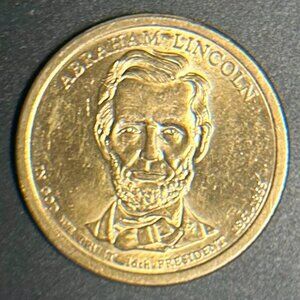 RARE $1 ABRAHAM LINCOLN 16TH President (1861-1865) 2010 (D) US One Dollar Coin